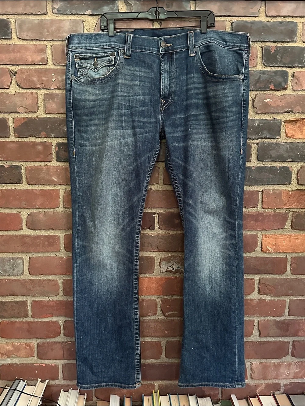 True Religion Ricky Straight Denim Jeans Men's Sz 42 X 33